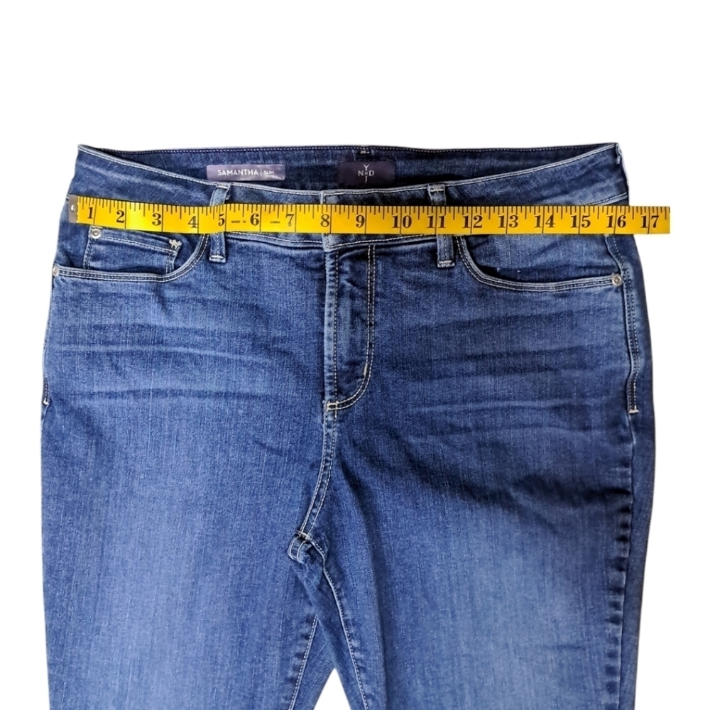 NYDJ Samantha Slim Jeans 12 Petite Quinn Wash Comfort Stretch Lift Tuck - Picture 9 of 15